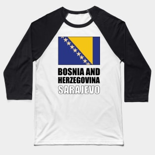 Flag of Bosnia and Herzegovina Baseball T-Shirt